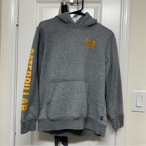 Boys caterpillar hoodie. Large 14/16. Grey
